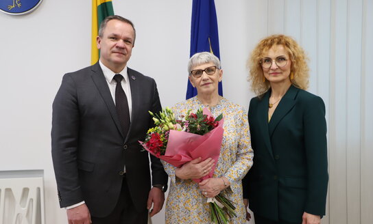 Savivaldybės vadovai pasveikino garbės pilietę G. Chutorskich