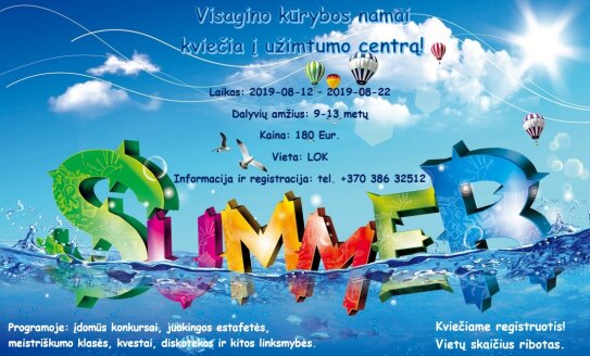 Visagino kūrybos namai kviečia į užimtumo centrą! 