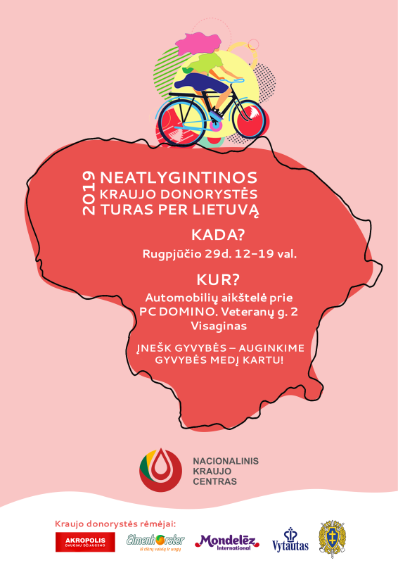 Dešimtasis kraujo donorystės turas per Lietuvą atvyksta į Visaginą