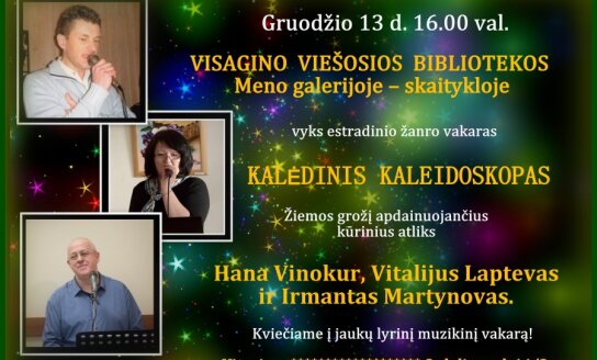 Estradinio žanro vakaras „Kalėdinis kaleidoskopas“
