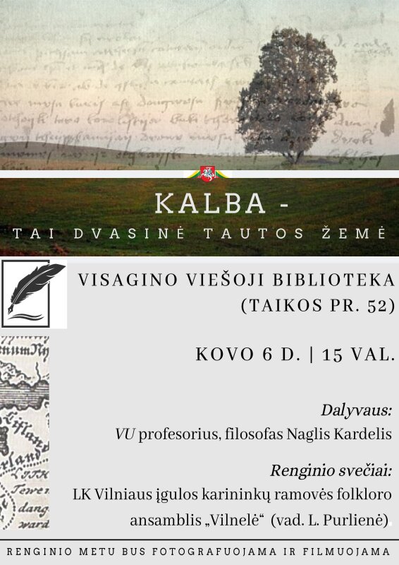 „Kalba –  tai dvasinė tautos žemė“