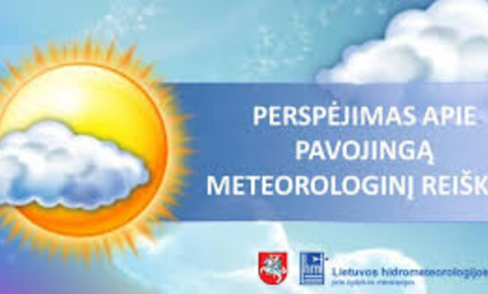  Perspėjimas apie pavojingą meteorologinį reiškinį – vėją