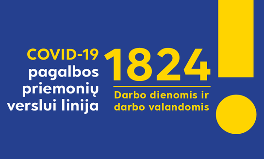 Pradeda veikti pagalbos priemonių verslui linija – trumpasis numeris 1824