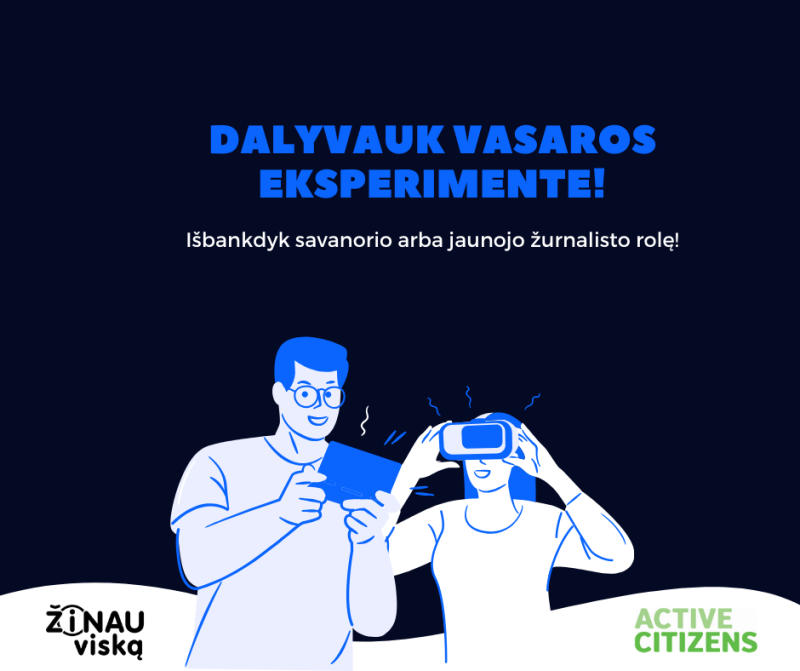 Eurodesk Lietuva kviečia į eksperimentą 14–18 m. amžiaus jaunuolius 