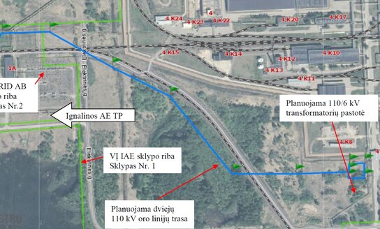 Visuomenės informavimas apie numatomą 110/6 KV transformatorių pastotės, 110 KV skirstyklos su...