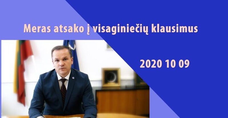 Meras Erlandas Galaguz atsako į visaginiečių klausimus