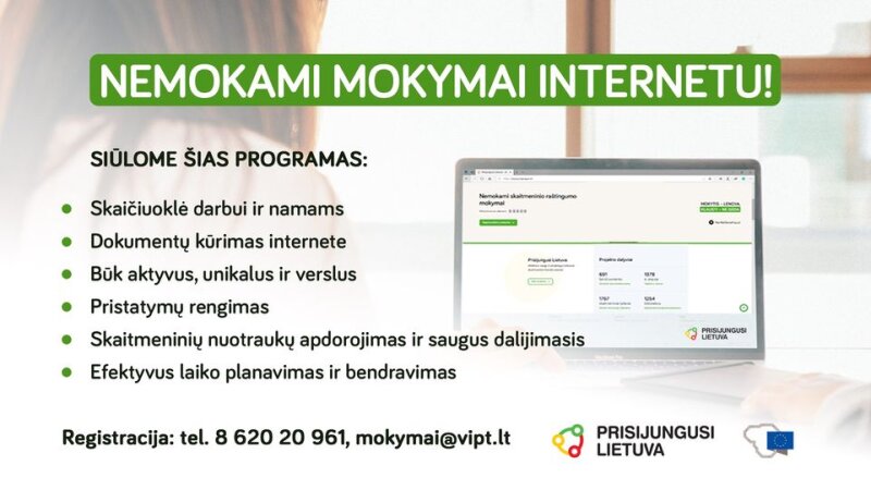 Nemokami mokymai internetu