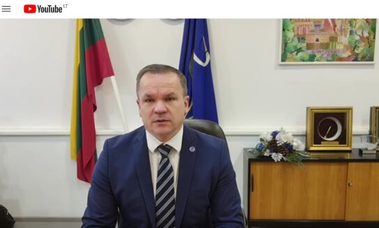 Мэр самоуправления Эрландас Галагуз отвечает на вопросы висагинцев