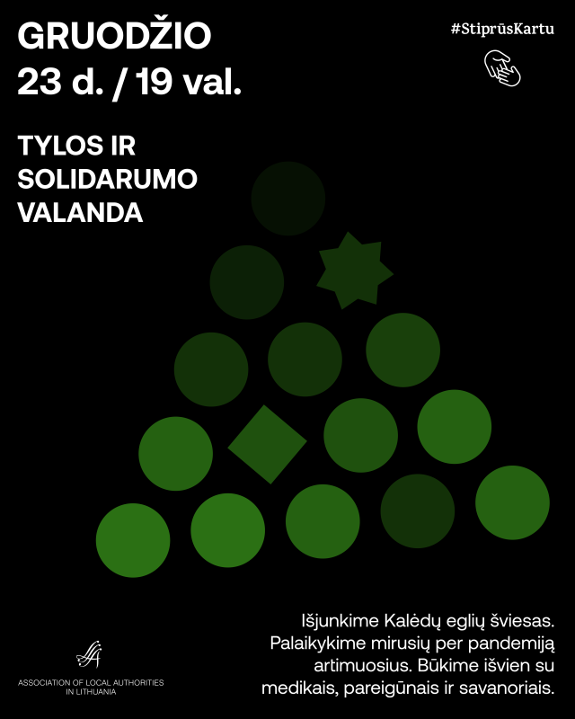 Gruodžio 23-ąją kviečiame šalies gyventojus į akciją „Tylos ir solidarumo valanda“: Lietuva, sustok!