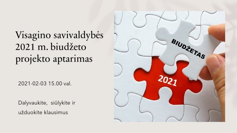 Biudžeto ir Strateginio veiklos plano projektų pristatymas – nuotoliniu būdu. Dalyvaukite!