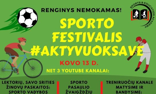 Kviečiame dalyvauti sporto festivalyje