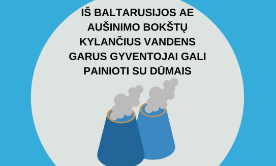 Iš Baltarusijos AE aušinimo bokštų kylančius vandens garus gyventojai gali painioti su dūmais