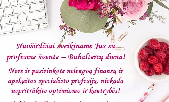 Buhalterių dienos proga sveikina Visagino savivaldybės administracijos Finansų ir biudžeto skyrius