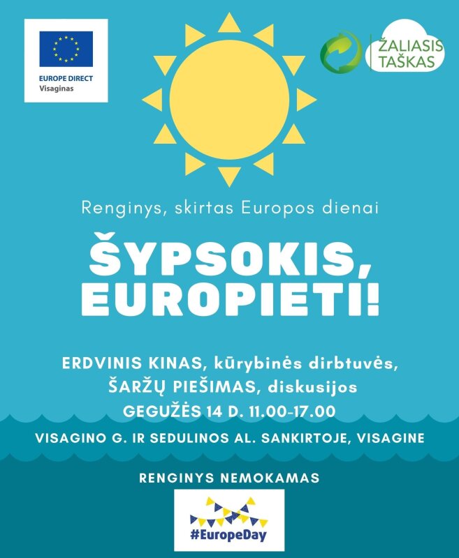 Kviečiame  jus į renginį „Šypsokis, europieti!” 