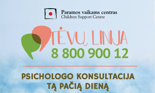 „Tėvų linijoje“ psichologo konsultacija – tą pačią dieną, visoje Lietuvoje, ir vasarą