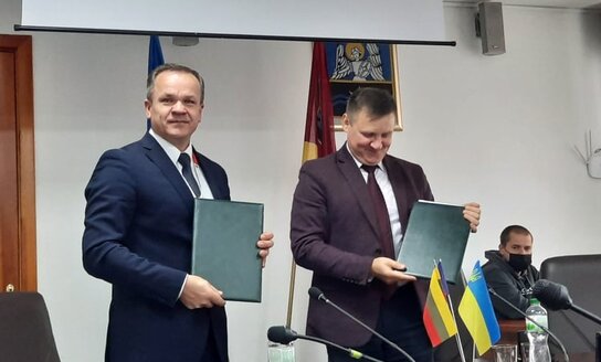 Visagino savivaldybės delegacija susitiko su partneriais Ukrainoje 