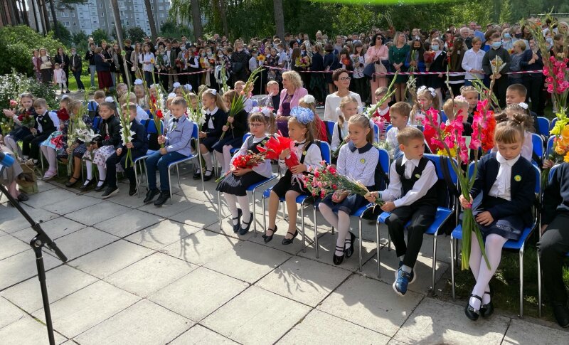 Visagino mokyklų mokiniai pasitiko rugsėjo 1-ąją