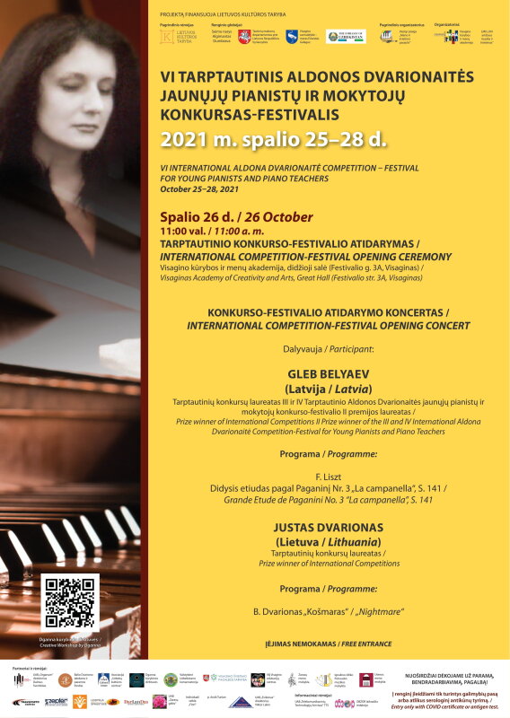 2021-10-(25-28) dienomis Utenos regione vėl skambės klasikinė fortepijoninė ir simfoninė muzika.