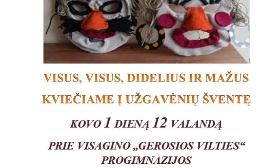 „Gerosios vilties“ progimnazija kviečia į Užgavėnių šventę