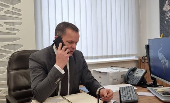 Visagino savivaldybės meras telefonu išreiškė solidarumą Slavutyčio merui