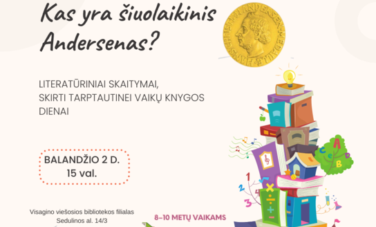 Literatūriniai skaitymai, skirti Tarptautinei vaikų knygos dienai 