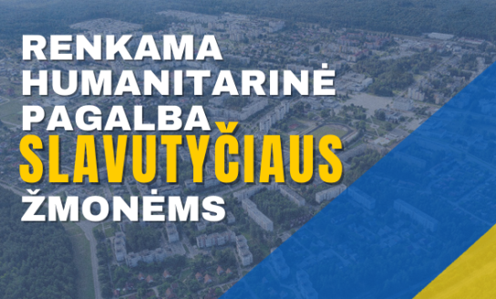 Renkama humanitarinė pagalba Slavutyčiaus žmonėms