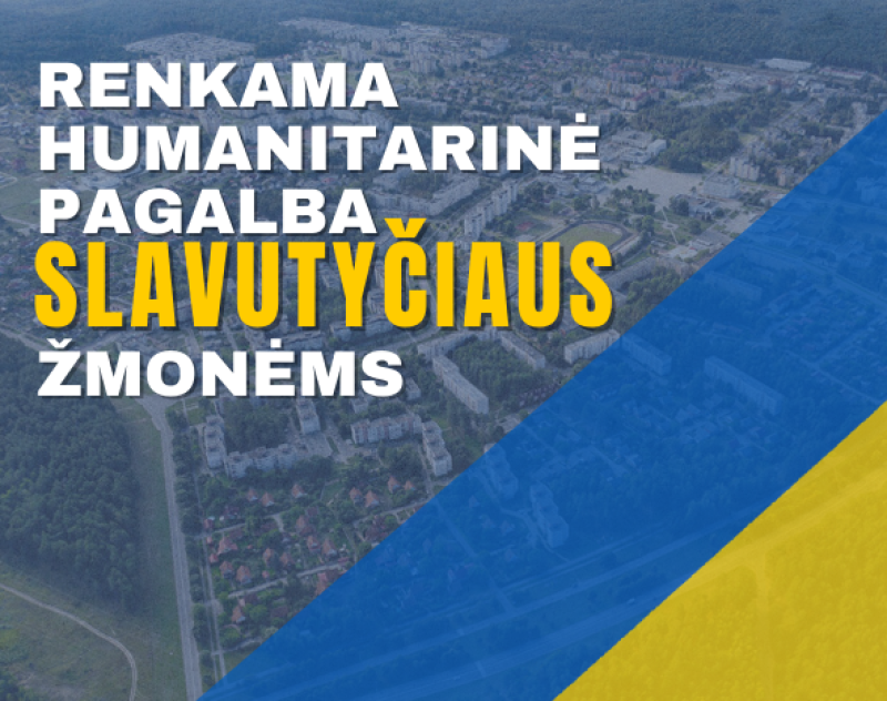 Renkama humanitarinė pagalba Slavutyčiaus žmonėms