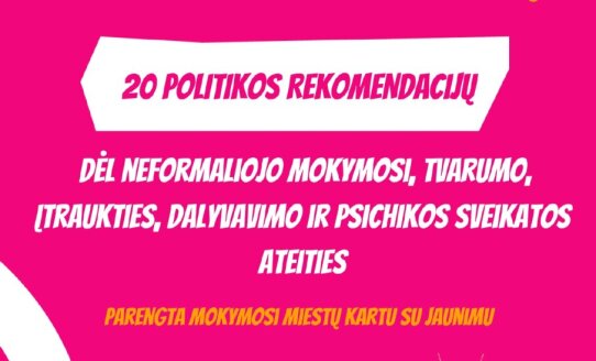 VšĮ „Nectarus“ ir besimokančio Vilniaus dalinasi Jaunimo politikos rekomendacijomis