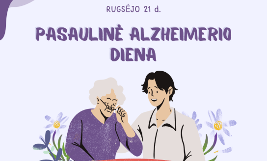 Rugsėjo 21 dieną minima Pasaulinė Alzheimerio diena.