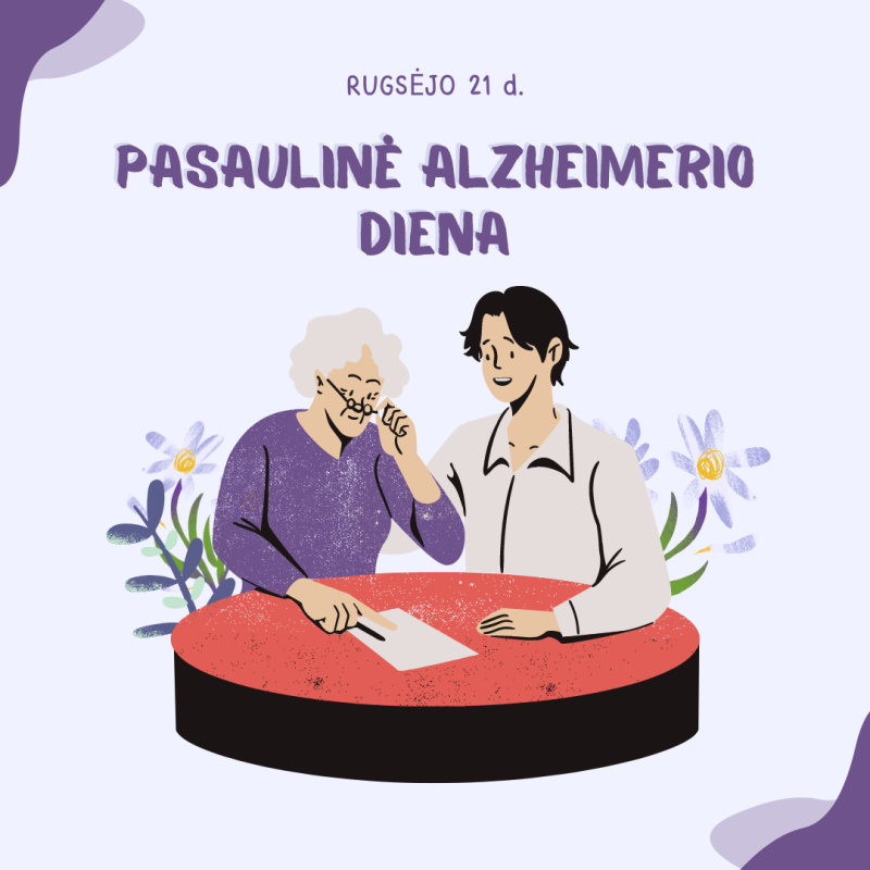 Rugsėjo 21 dieną minima Pasaulinė Alzheimerio diena.