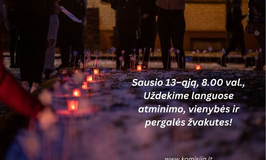 Kartu minėkime Sausio 13 – ąją visuotine pilietine iniciatyva „Atmintis gyva, nes liudija“