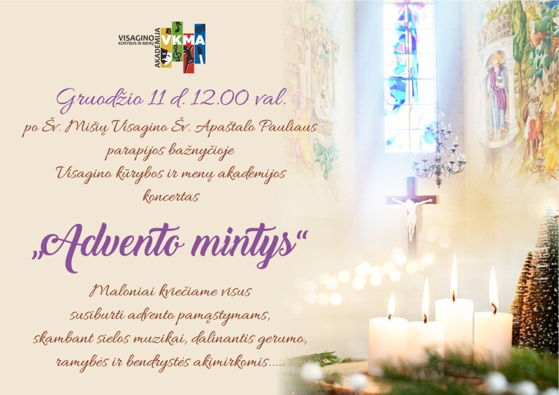 Visagino kūrybos ir menų akademijos koncertas „Advento mintys“