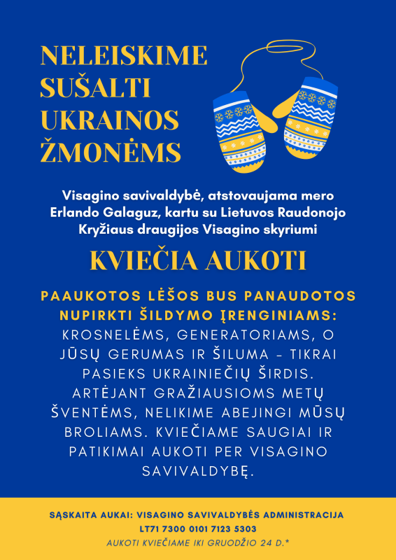 Neleiskime sušalti Ukrainos žmonėms