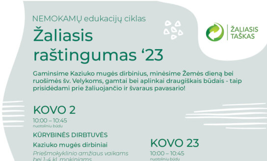 Nemokamos edukacijos - Žaliasis raštingumas