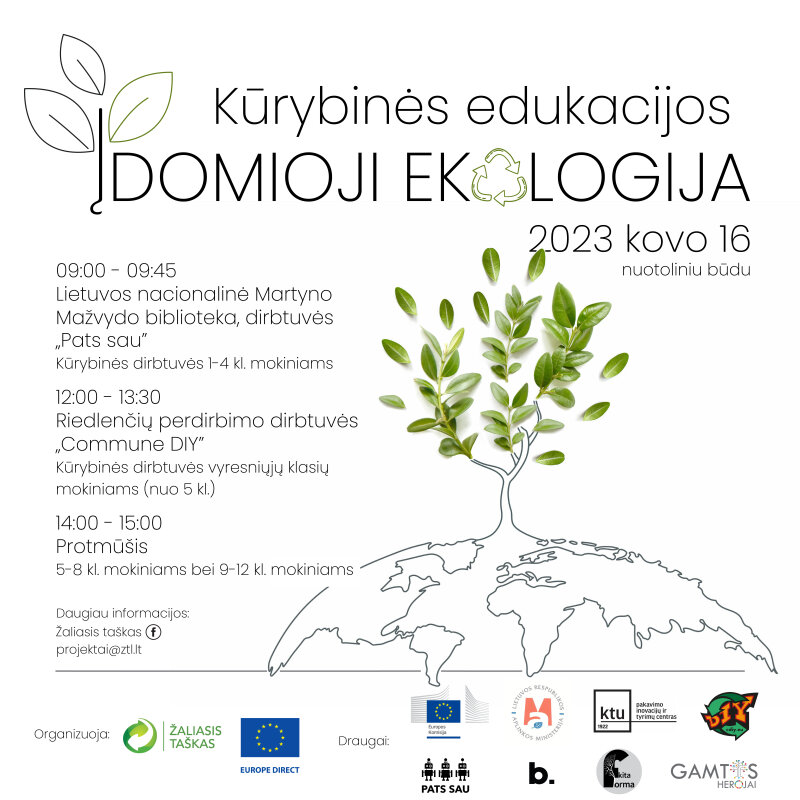 Nemokama aplinkosauginė konferencija Lietuvos gyventojams „Įdomioji ekologija", skirta žemės...