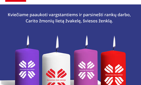 Į kelionę po Lietuvą Caritas išlydi 80 tūkst. gerumo žvakelių