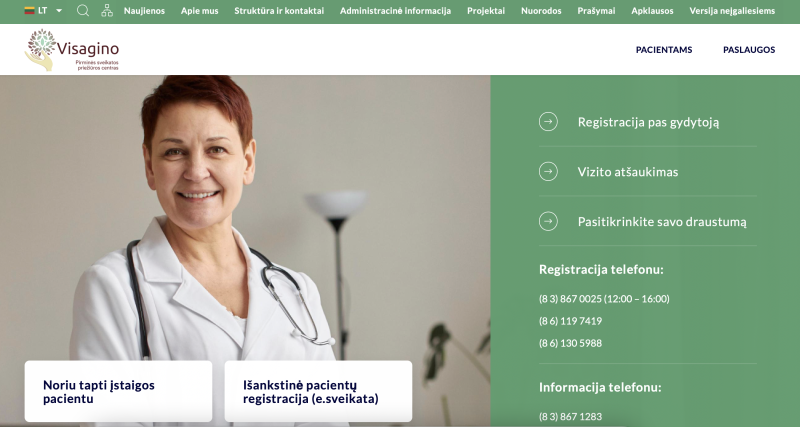 Tobulina paslaugas: VšĮ Visagino pirminės sveikatos priežiūros centras praneša apie naujas galimybes