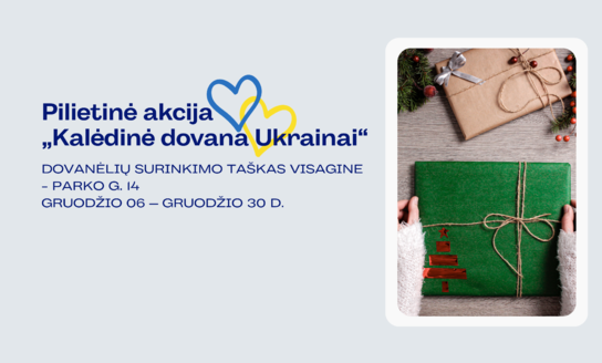 Visagino savivaldybė jungiasi prie pilietinės akcijos „Kalėdinė dovana Ukrainai“
