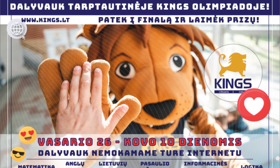 Kviečiame dalyvauti Tarptautinėje KINGS olimpiadoje