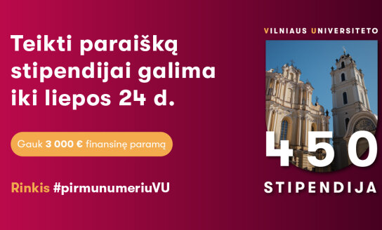  Vilniaus universitete įsteigta galimybė gauti specialias stipendijas