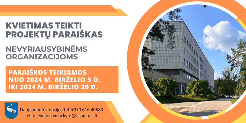 Visagino savivaldybės administracija skelbia nevyriausybinių organizacijų projektų finansuojamų...