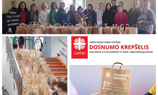 Caritas skelbia „Dosnumo krepšelio“ iniciatyvą