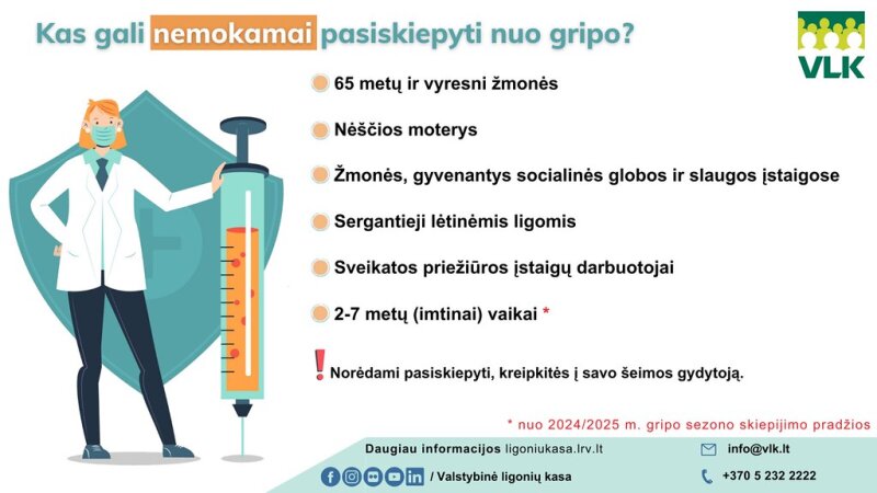 VšĮ Visagino pirminės sveikatos priežiūros centras prašo suklusti ir kviečia skiepytis