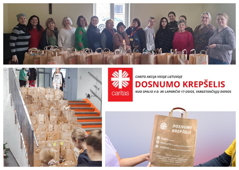 Caritas skelbia „Dosnumo krepšelio“ iniciatyvą