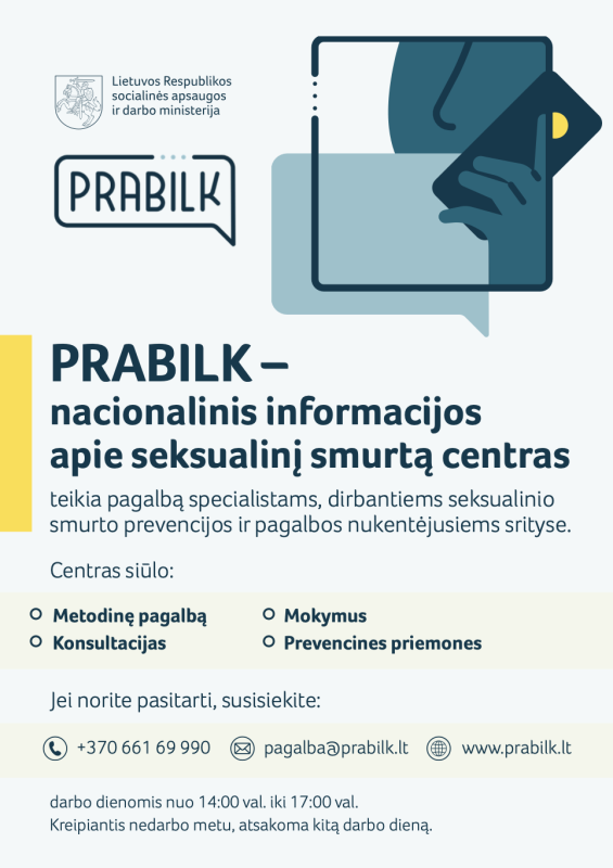 Prabilk - nacionalinis informacijos apie seksualinį smurtą centras