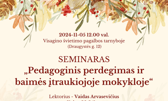 Seminaras Visagino švietimo pagalbos tarnyboje
