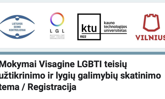 Kviečiame dalyvauti mokymuose „LGBTI teisių užtikrinimas ir lygių galimybių skatinimas"!