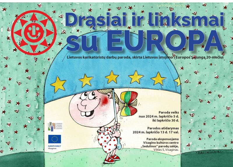 Karikatūrų paroda „Drąsiai ir linksmai su Europa“