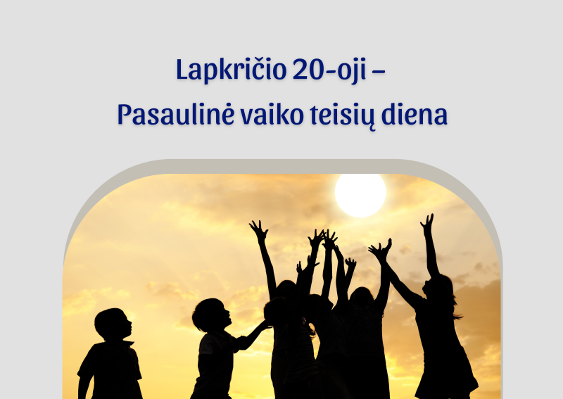 Lapkričio 20-oji – Pasaulinė vaiko teisių diena