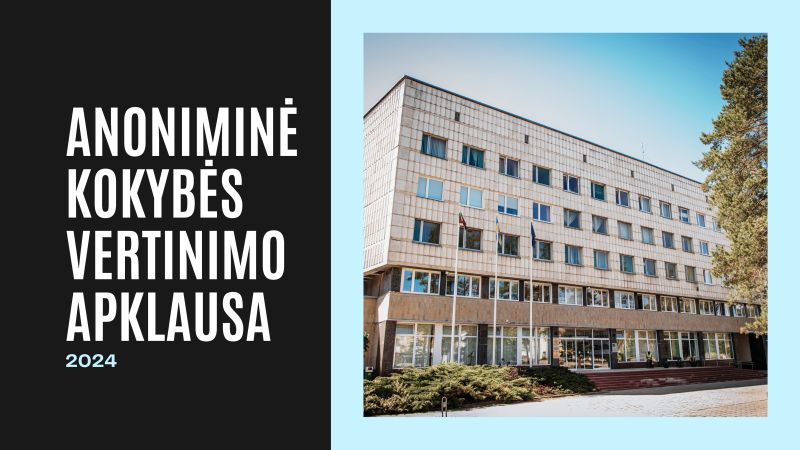 Anoniminės kokybės vertinimo apklausos rezultatai